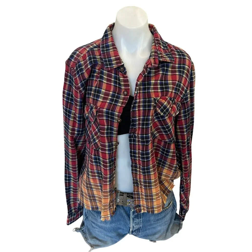 Montana State University Bobcats Plaid Flannel Shirt XL Football MSU Tailgate